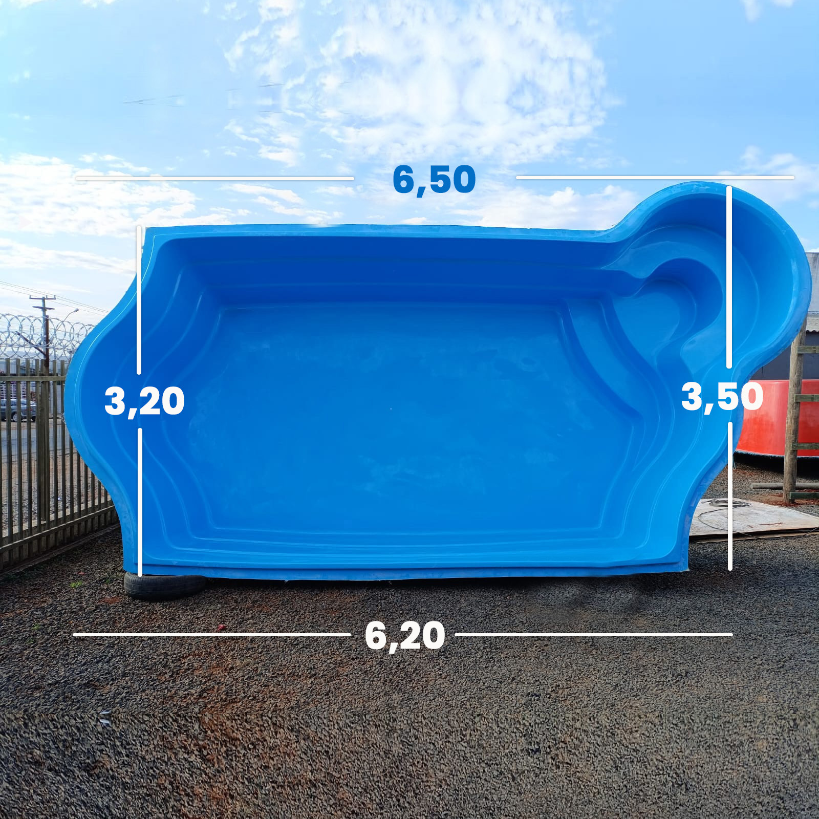 Piscina 6,50 x 3,50 x 1,40 c/ SPA