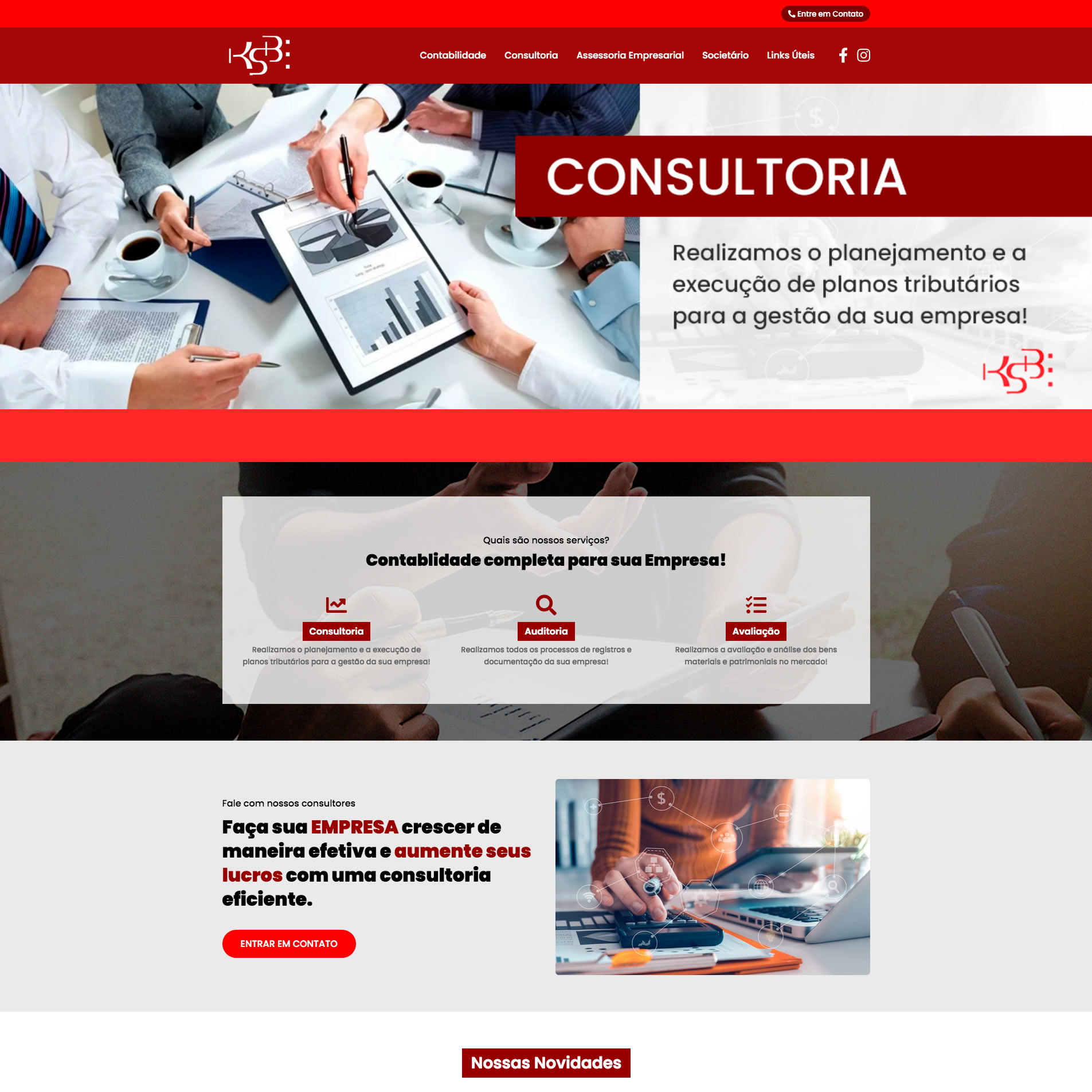 Criação do Site Completo, Institucional